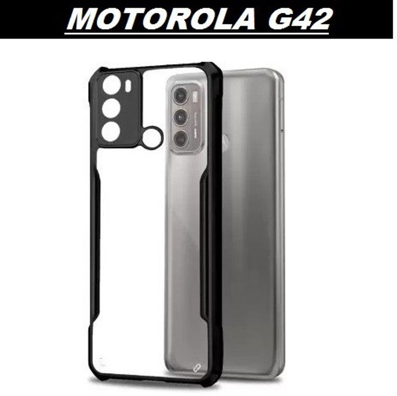 AKSHUD Back Cover for Motorola G42, Moto G42, Motorola Moto G42, (IP)  (Black, Shock Proof, Pack of: 1)