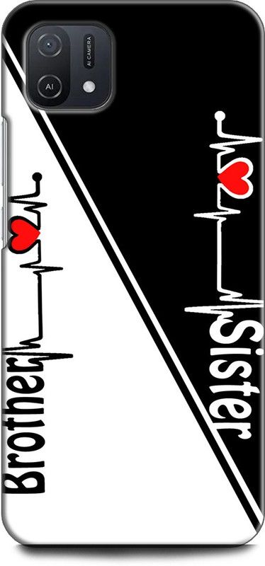 INDICRAFT Back Cover for OPPO A16e, CPH2421 BROTHER, SISTER, QUOTES, BROTHER SISTER  (Multicolor, Shock Proof, Pack of: 1)