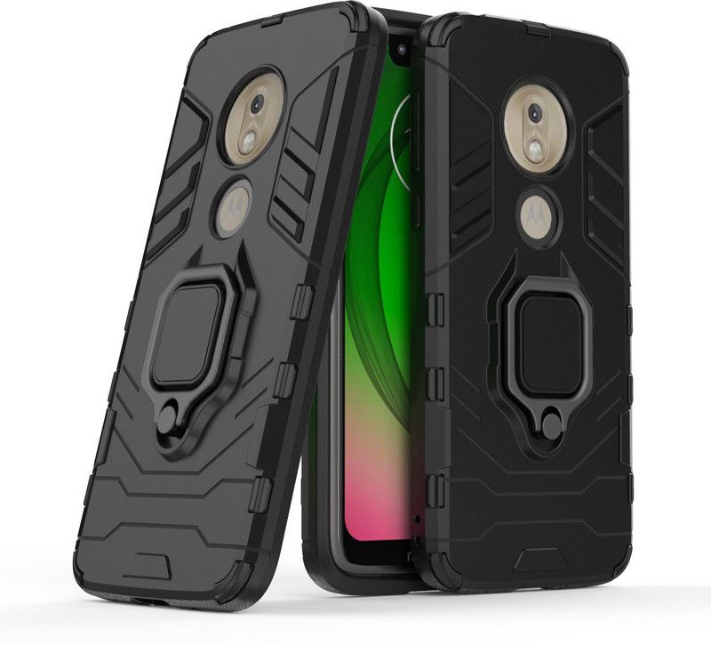 MOBIRUSH Back Cover for Moto G7 Power  (Black, Rugged Armor, Pack of: 1)