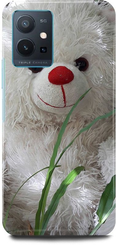 FIKORA Back Cover for OPPO A96, CPH2333, TEDDY, BEAR, TOY, ILOVE, TEDDY  (White, Hard Case, Pack of: 1)
