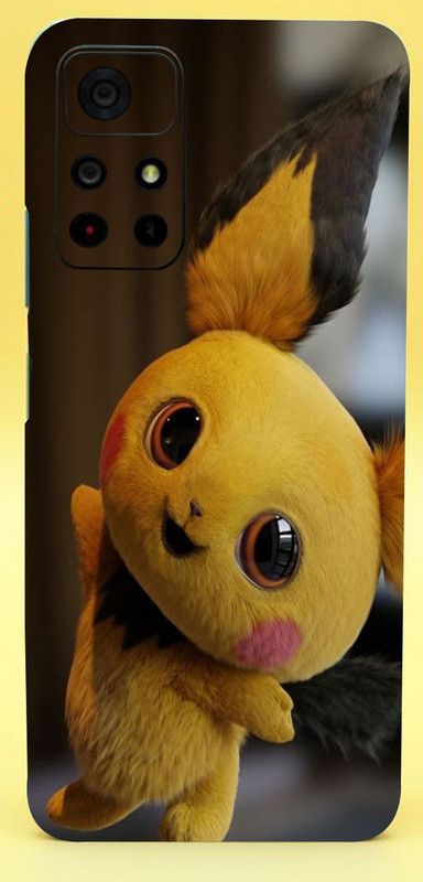CLAXA Cute Pikachu Poco M4 Pro 5G Back Skin Guard, Cute Pikachu Mobile Skin  (Cute Pikachu Skin With Super matte finish)