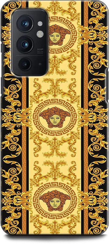 WallCraft Back Cover for OnePlus 9RT 5G VERSACE, MEDUSA, KING, GOLD, LOGO, BLACK, LUXURY  (Multicolor, Dual Protection, Pack of: 1)