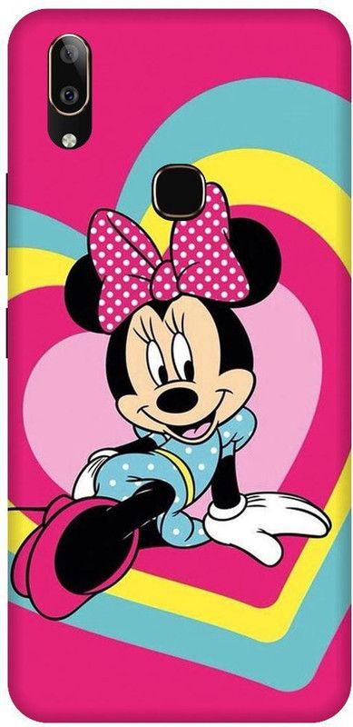 KARJUN Back Cover for Vivo V9 Pro, Pink Mickey Mouse Multicolour Printed  (Multicolor, Hard Case, Pack of: 1)
