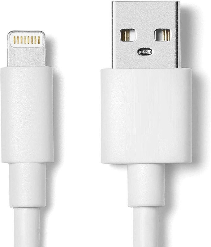 RHONNIUM Lightning Cable 1 m Fast Lightning Cable Data Sync Transfer Cord-M7  (Compatible with Mobile, White, One Cable)