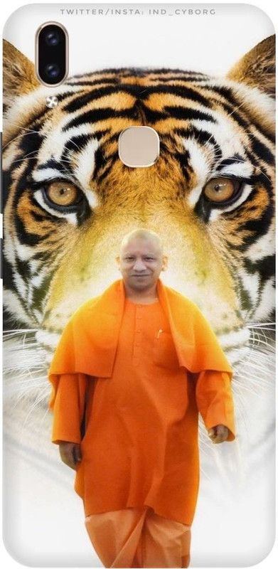 THE NARAYANA COLLECTIONS Back Cover for VIVO V9 PRO-1851-YOGI,RAJ,LION,KING,HINDU,BJP  (Multicolor, Hard Case, Pack of: 1)
