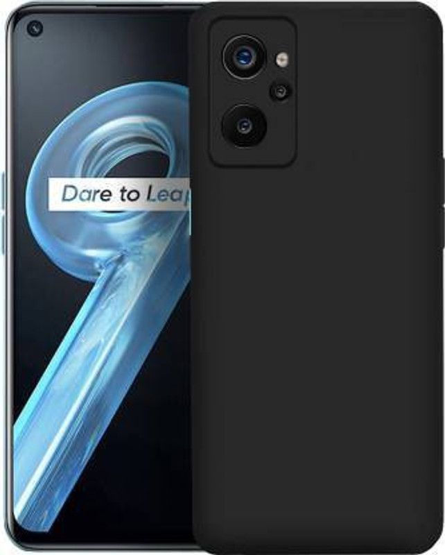 Ceffon Back Cover for Realme 9i  (Black, Silicon, Pack of: 1)