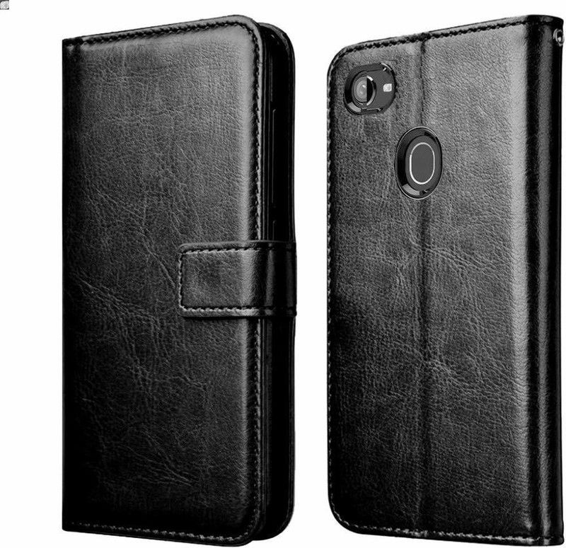 Trifty Flip Cover for Vintage Vivo Y83 Black  (Black, Cases with Holder, Pack of: 1)