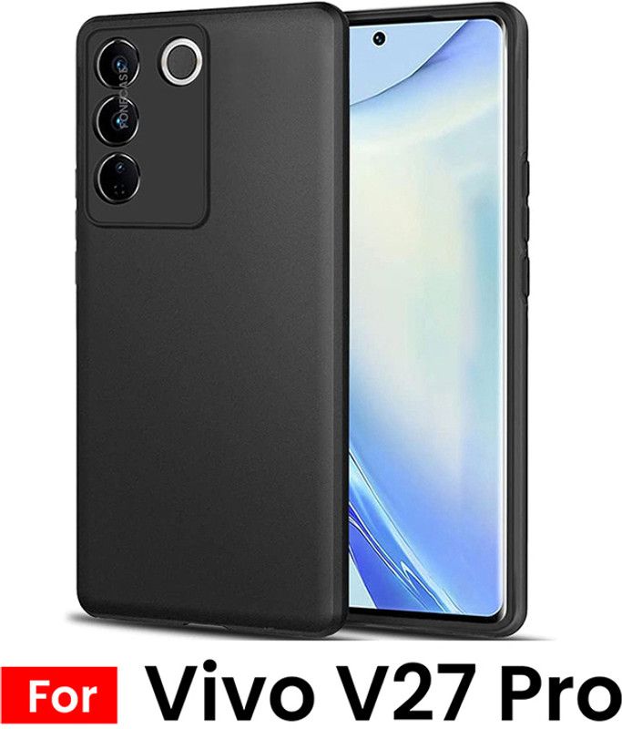 FONECASE Flip Cover for VIVO V27 PRO (5G), VIVO V27 Pro  (Black, Camera Bump Protector, Silicon, Pack of: 1)