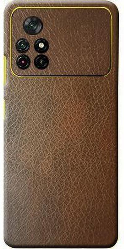 TJ CREATION POCO X4 Pro 5G Mobile Skin  (Ultra Super Brown Leather Skin With High Matte Finish.)