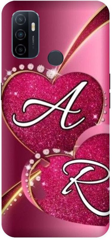PHONE WALEY.COM Back Cover for OPPO A33 (4G) , CPH2137 ,AR, A LOVES, R NAME, AR Love Printed  (Red, Hard Case, Pack of: 1)