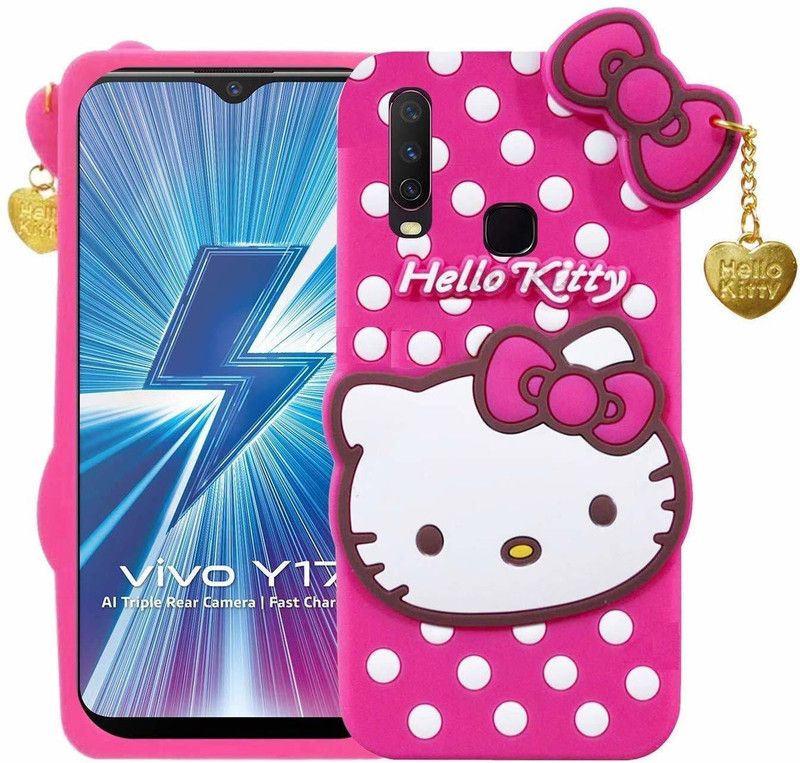 WEBKREATURE Back Cover for Vivo Y17  (Pink, Grip Case, Pack of: 1)
