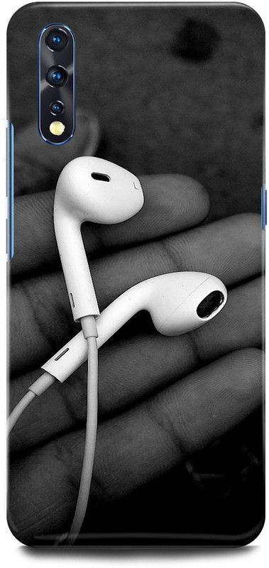 JUGGA Back Cover for vivo Z1x, 1917, APPLE, EARPHONE, HEADPHONE, MUSIC  (Black, Hard Case, Pack of: 1)
