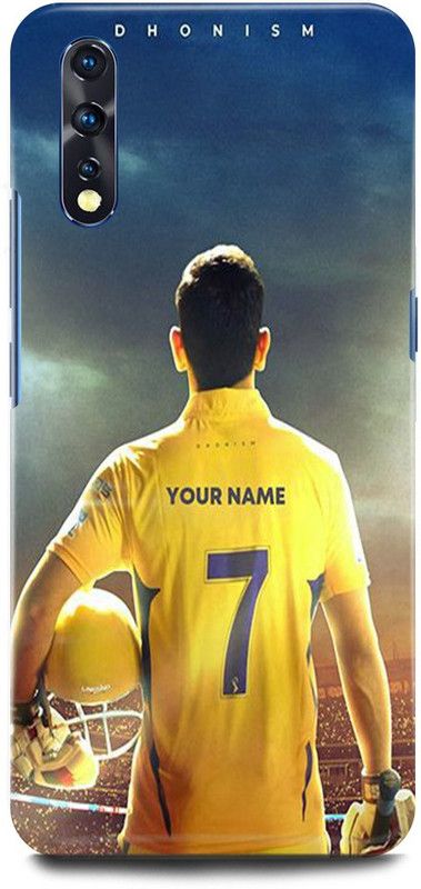 JUGGA Back Cover for Vivo S1, 1907, MAHENDRA, SINGH, DHONI, MS, DHONI, CSK, PLAYER  (Yellow, Hard Case, Pack of: 1)