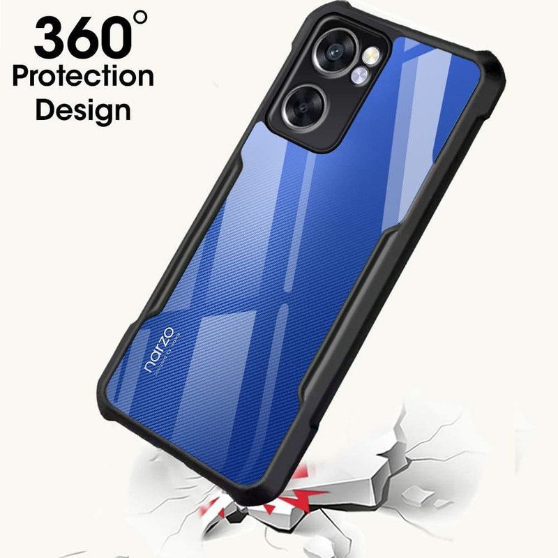casohitech Back Cover for Realme Narzo 50 5G  (Black, Pack of: 1)