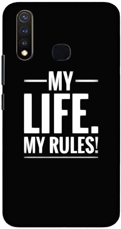 CROKIAN Back Cover for Vivo Y19 My life my rules Back Cover  (Multicolor, Hard Case, Pack of: 1)