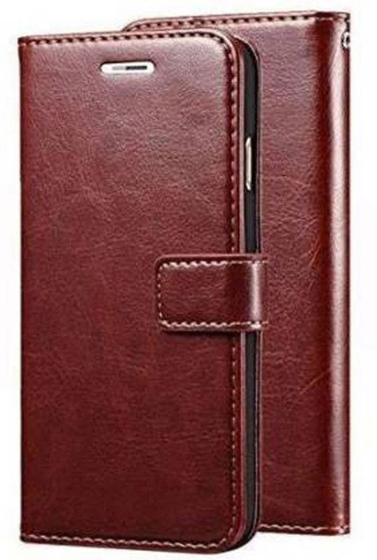 Express Delivery Flip Cover for Redmi Note 9  (Brown, Pack of: 1)
