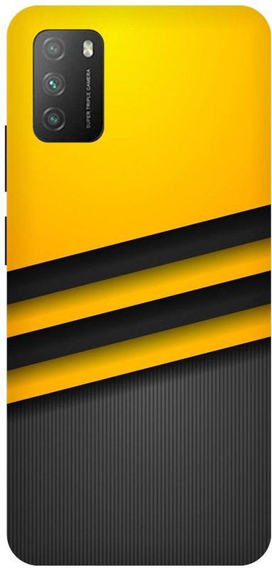 URCHIN Back Cover for Poco M3 Abstrect, Pattern, Colour, Solid, Black, Cool  (Multicolor, Shock Proof, Pack of: 1)