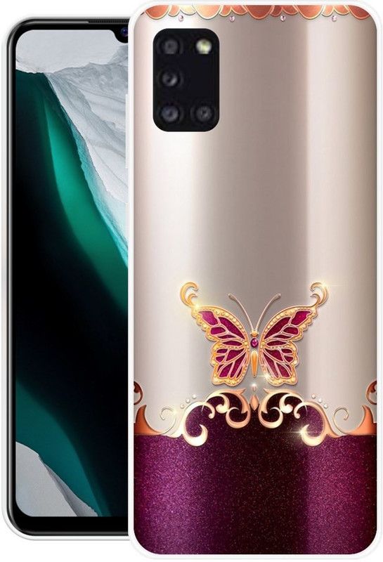 BLUEZAP Back Cover for Samsung Galaxy A31  (Grey, Maroon, Grip Case, Silicon, Pack of: 1)