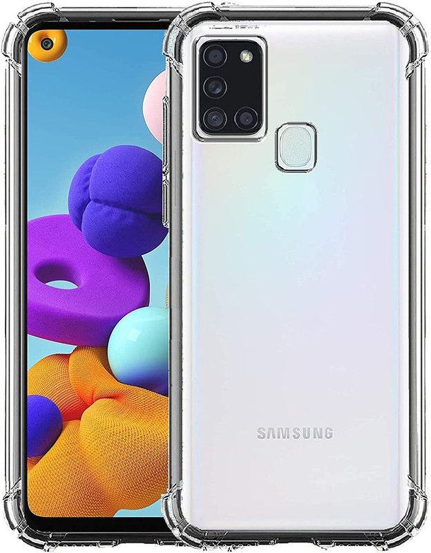 ment Back Cover for Samsung Galaxy A21s  (Transparent, Flexible, Silicon)