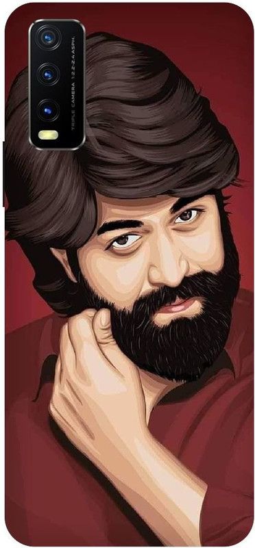 THE NARAYANA COLLECTIONS Back Cover for VIVO Y12G-V2068-YASH,KGF,ROCKY,BEARD,SOUTH,HERO  (Multicolor, Hard Case, Pack of: 1)