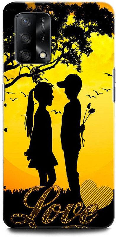 ORBIQE Back Cover for OPPO F19 CPH2219 GIRL BOY, ANIME, LOVE, SWEET COUPLE, GIRL PURPOSING, ROSE  (Multicolor, Hard Case)