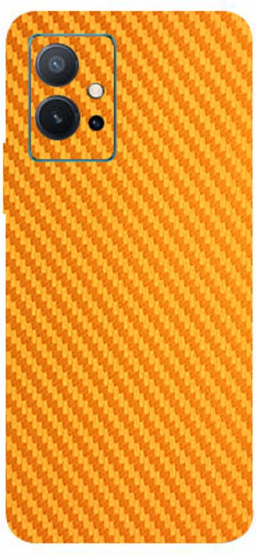 AsSkin Vivo T1 5g, vivo t1 5g, vivo Mobile Skin  (Ultra Super Golden Carbon Fiber With High Matte Finish .Skin..)