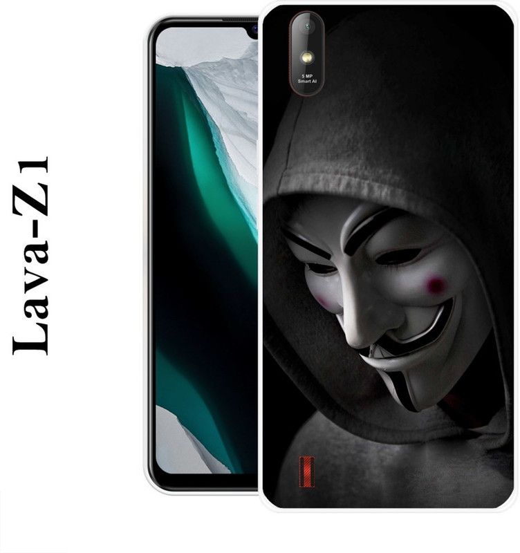 SHIVKUDI Back Cover for Lava Z1  (Black, Silicon)
