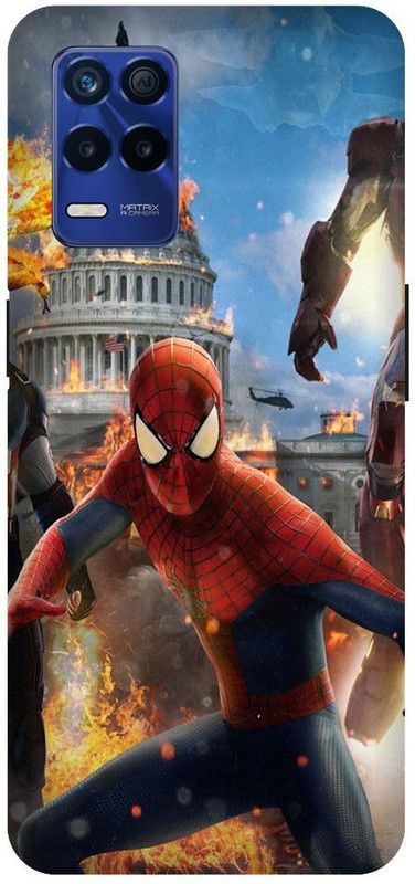 Bluvver Back Cover for Realme 8s 5G , RMX3381, Printed Spiderman Mobile Back Cover  (Multicolor, Hard Case, Pack of: 1)