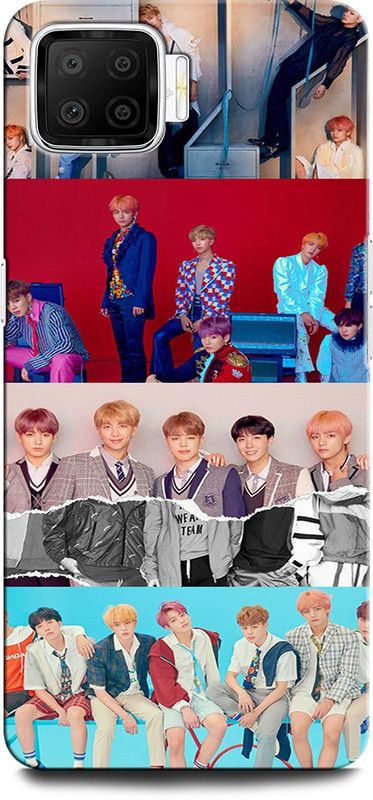 INTELLIZE Back Cover for OPPO F17 BTS, V, JUNGBOOK, JIMIN, JIN, BTS ARMY, SINGER, BOY BAND  (Multicolor, Hard Case, Pack of: 1)