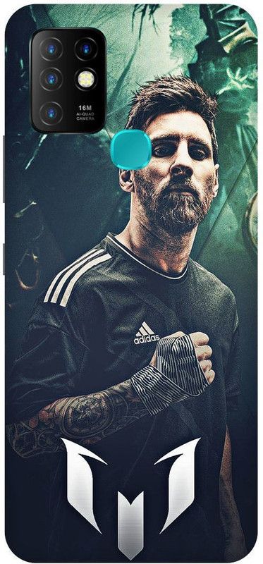FIKORA Back Cover for Infinix Hot 10, X682B, MESSI, LIONEL, MESSI, FCB, BARCELONA  (Green, Hard Case, Pack of: 1)