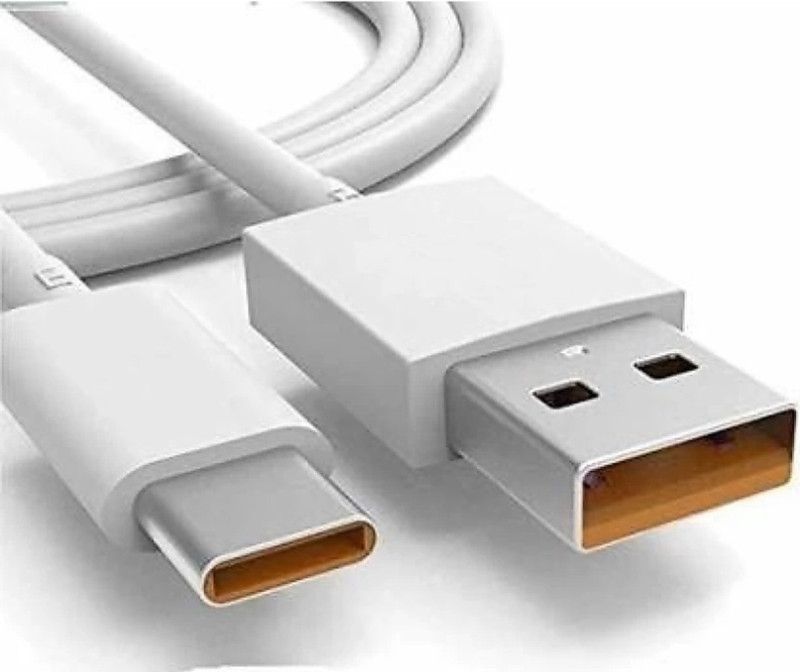 Kpdp USB Type C Cable 1.2 m DART/VOOC SUPPORT TYPE C CHARGING CABLE 30W/6A FOR FAST CHARGING 6 A ORIGINAL  (Compatible with OPPO/REALME/ONEPLUS, VOOC/DASH/WARP/DART/SUPERVOOC, White, One Cable)