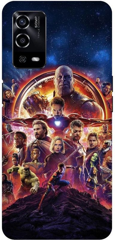 UMPRINT Back Cover for Oppo A55/CPH2325, Battel, captain america Printed Back Cover  (Multicolor, Hard Case, Pack of: 1)