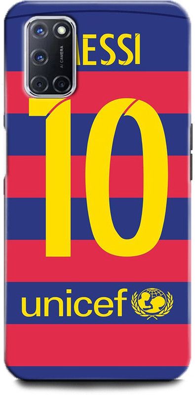 Afterglow Back Cover for Oppo A52 MESSI JERSEY, BARCELONA, FOOTBALL, MESSI, JERSEY  (Multicolor, Shock Proof, Pack of: 1)