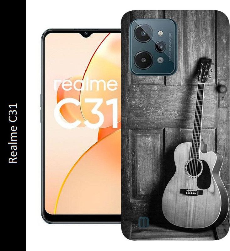 BRANDNAME Back Cover for Realme C31  (Grey, Grip Case, Silicon)