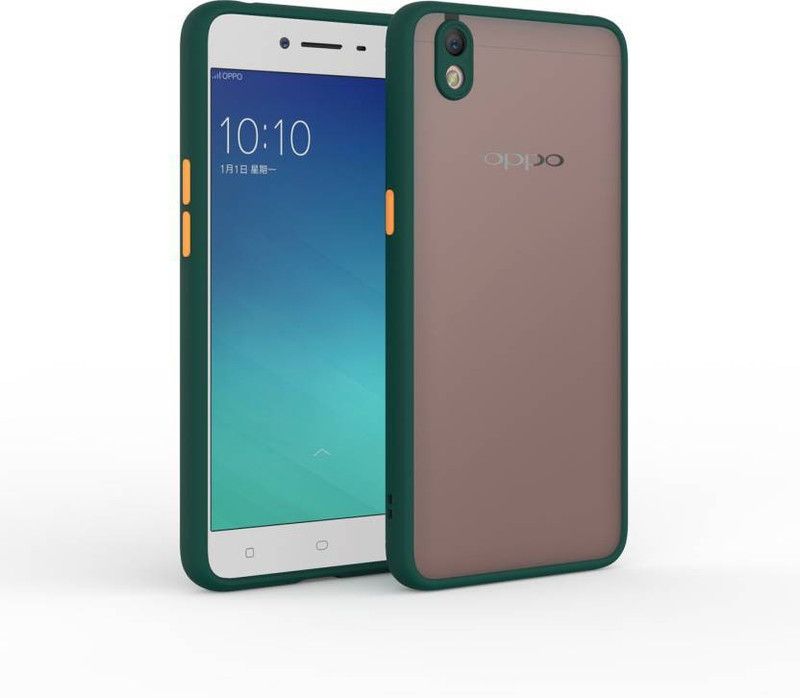 FIVE-O Back Cover for Oppo A37  (Green, Camera Bump Protector, Pack of: 1)