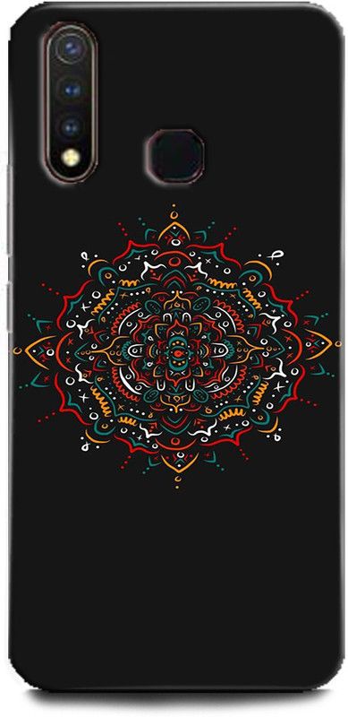 Afterglow Back Cover for Vivo U3 mandala, flower, abstract, geometric, design, glitter, pattern  (Multicolor, Dual Protection, Pack of: 1)