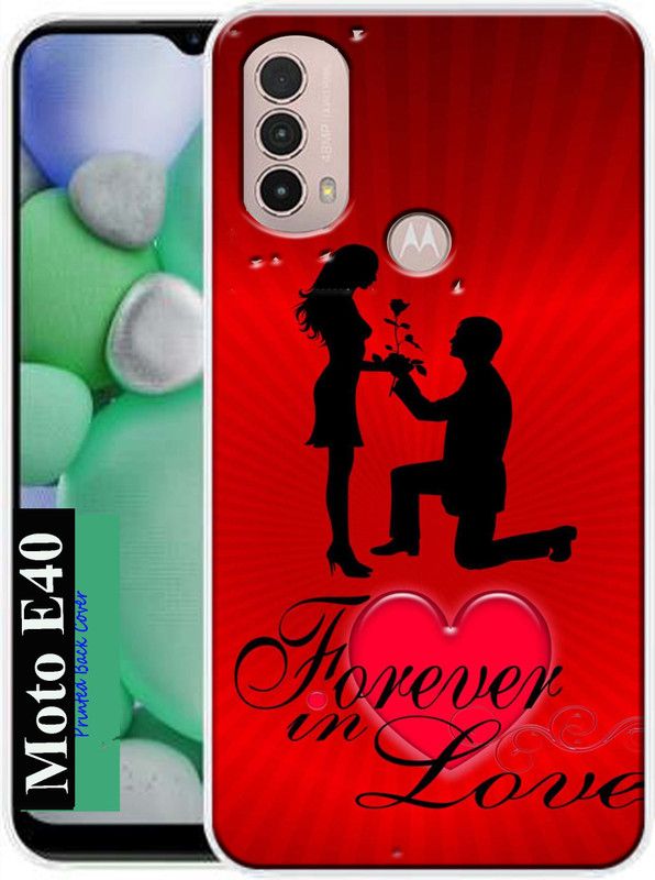 SkyWarren Back Cover for Motorola E40  (Red, Dual Protection, Silicon, Pack of: 1)