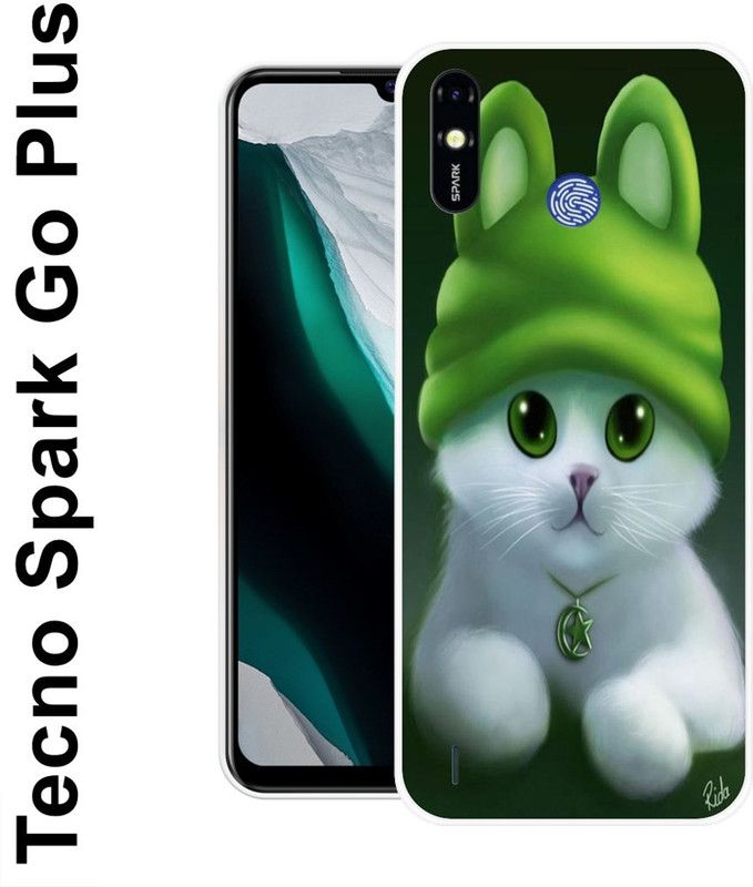 redfly Back Cover for Tecno Spark Go Plus  (Green, White, Grip Case, Silicon)