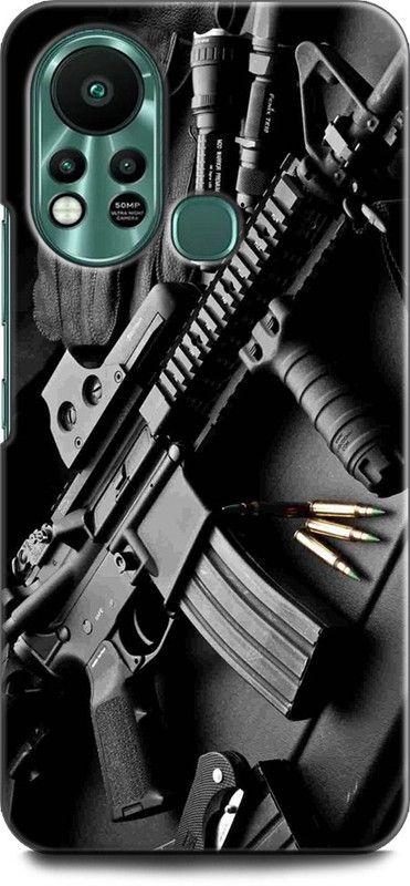 WallCraft Back Cover for Infinix Hot 11S GUN, PISTOL, ARMY, MILITARY, REFILE, AMMO, PUBG  (Multicolor, Dual Protection)