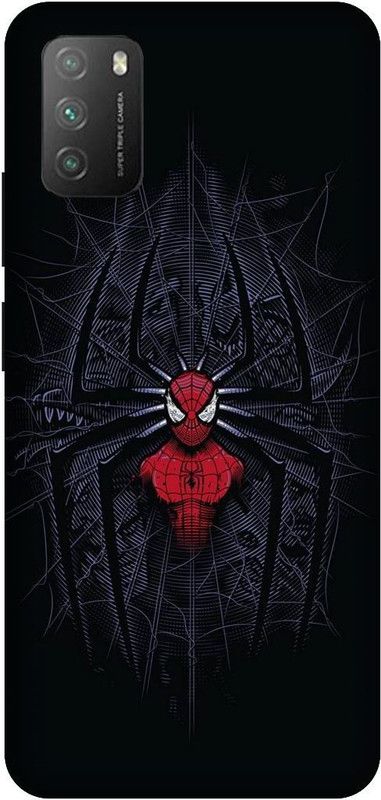 UMPRINT Back Cover for Poco M3/MZB087AIN Spiderman Movie Printed Back Cover  (Multicolor, Hard Case)