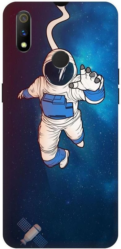 THE NARAYANA COLLECTIONS Back Cover for REALME 3-RMX1825-ASTRONAUT,DIFFERENT,SCIENCE,MOON  (Multicolor, Hard Case, Pack of: 1)
