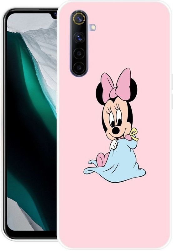 Krtagy Back Cover for Realme 6  (Pink, Dual Protection, Silicon)