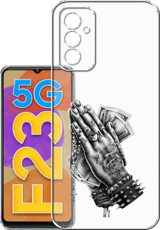 HANIRY Back Cover for Samsung F23 5g, SM-E236BLBHINS back cover, MONEY IN THE HAND, Designer, PNG_39  (Multicolor, Flexible, Silicon, Pack of: 1)