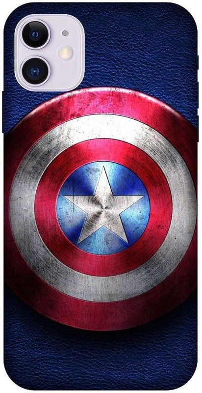 BYXIS Back Cover for iphone 11 Captain America, Superhero, Shield, Cute, Chibbi  (Multicolor, Shock Proof, Pack of: 1)