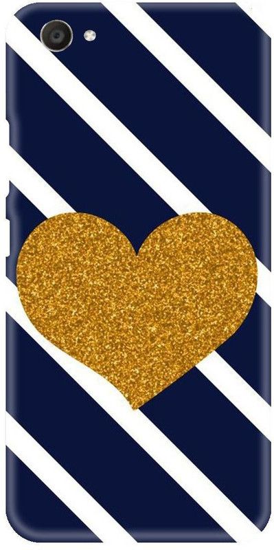 Smutty Back Cover for VIVO V5S, Vivo V5 - Golden Heart Print  (Multicolor, Hard Case, Pack of: 1)
