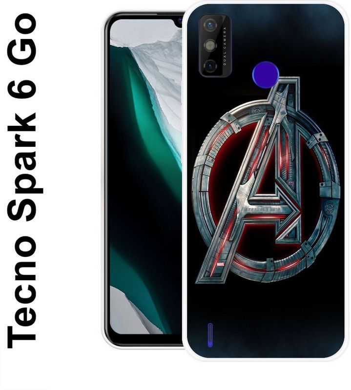 KLC Back Cover for Tecno Spark 6 Go, Tecno Spark Go 2021  (Grey, Black, Grip Case, Silicon)
