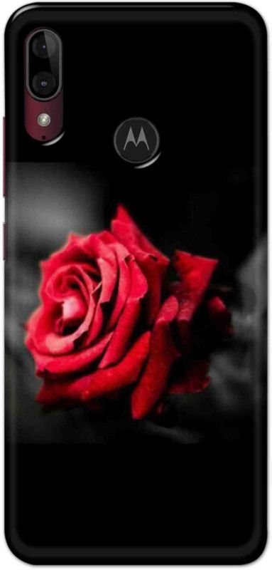 NDCOM Back Cover for Motorola Moto E6s Red Rose Printed  (Multicolor, Hard Case, Pack of: 1)