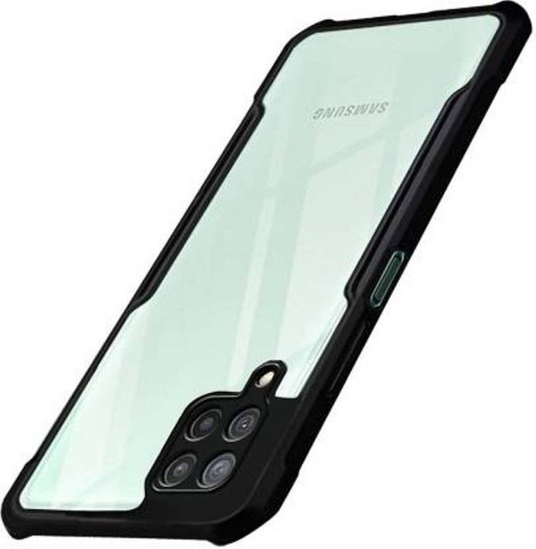 BooZ Back Cover for Samsung Galaxy A22 4G  (Black, Transparent, Dual Protection)