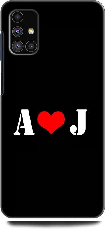 Afterglow Back Cover for SAMSUNG Galaxy M31s A J, A LOVES J, NAME, LETTER, ALPHABET, AJ LOVE, HART  (Multicolor, Shock Proof, Pack of: 1)