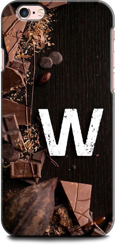 KEYCENT Back Cover for APPLE iPhone 6 W, W LETTER, W NAME, CHOCOLATE , BROWN, ALPHABET  (Multicolor, Shock Proof, Pack of: 1)